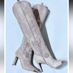 Katyanna Two Over the Knee Rhinestone Boots